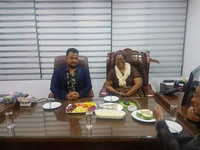 With the Ambassador of Zambia