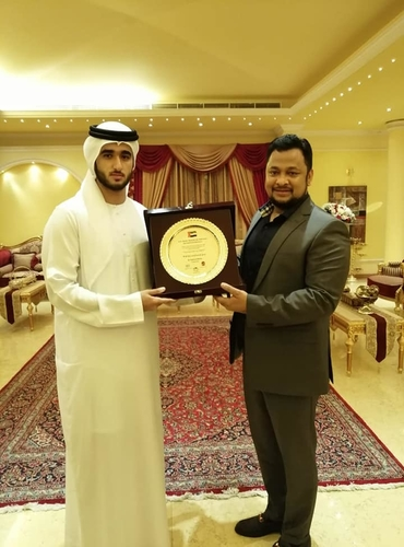 with Prince of UAE His Highness Abdullah Al Maktoum